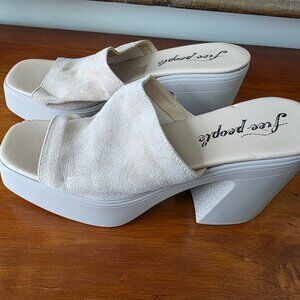 Free People Zoe Suede Platforms NWOT